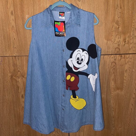 Vintage Mickey Unlimited Denim Tank - Picture 1 of 8
